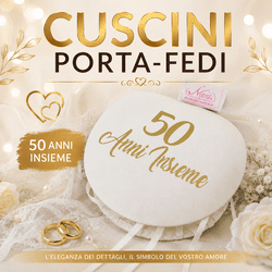 cuscini porta fedi 50 anniversario